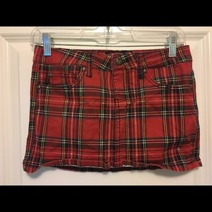 Vintage Tripp NYC Goth Plaid Mini Skirt 90s